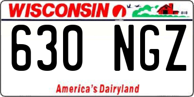 WI license plate 630NGZ