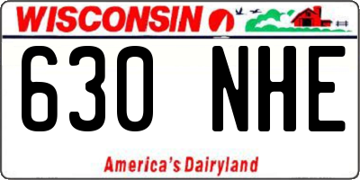WI license plate 630NHE