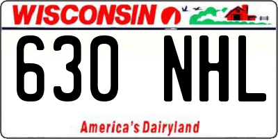 WI license plate 630NHL