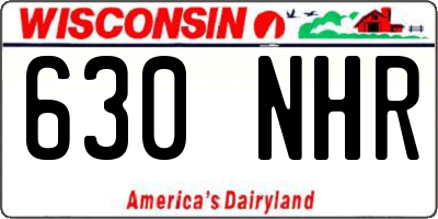 WI license plate 630NHR