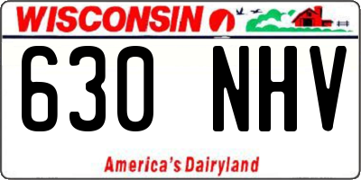 WI license plate 630NHV