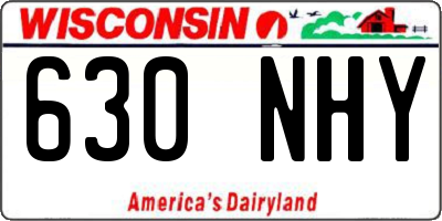 WI license plate 630NHY