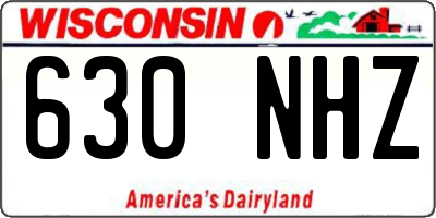 WI license plate 630NHZ