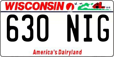WI license plate 630NIG