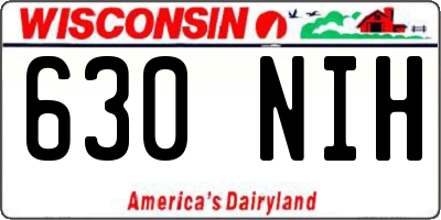 WI license plate 630NIH