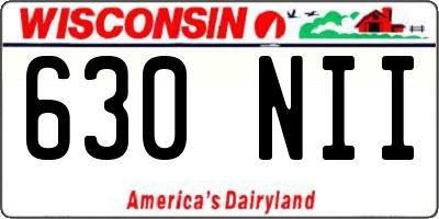 WI license plate 630NII