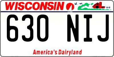 WI license plate 630NIJ