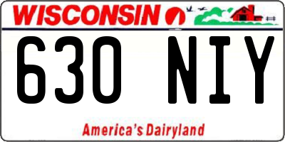 WI license plate 630NIY