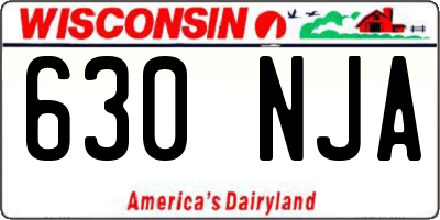 WI license plate 630NJA