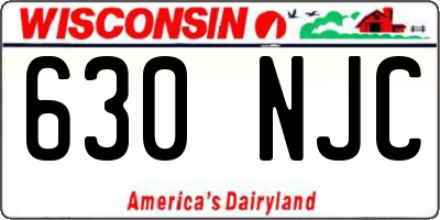 WI license plate 630NJC