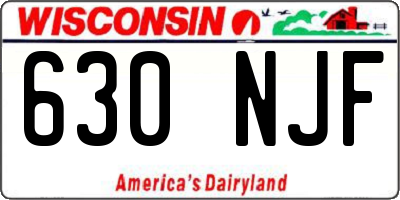 WI license plate 630NJF