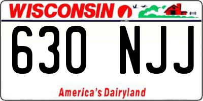 WI license plate 630NJJ