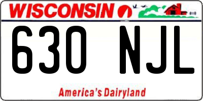 WI license plate 630NJL