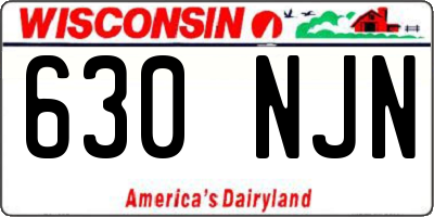 WI license plate 630NJN