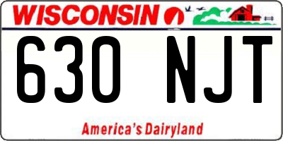 WI license plate 630NJT
