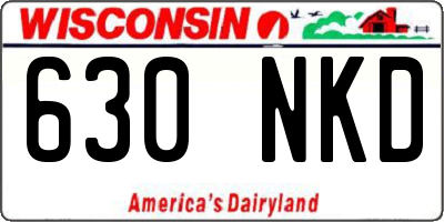 WI license plate 630NKD
