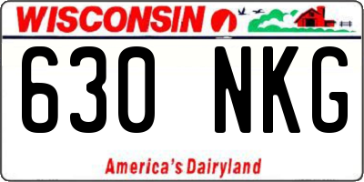 WI license plate 630NKG