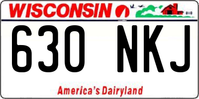 WI license plate 630NKJ