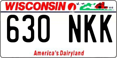 WI license plate 630NKK
