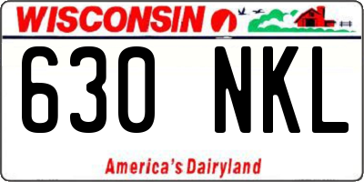 WI license plate 630NKL