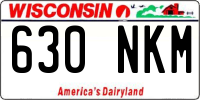 WI license plate 630NKM