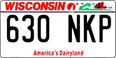 WI license plate 630NKP