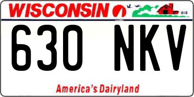 WI license plate 630NKV