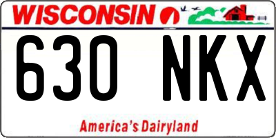 WI license plate 630NKX