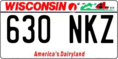 WI license plate 630NKZ