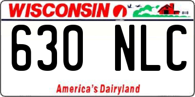 WI license plate 630NLC