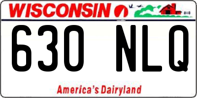 WI license plate 630NLQ