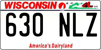 WI license plate 630NLZ