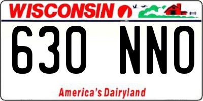 WI license plate 630NNO