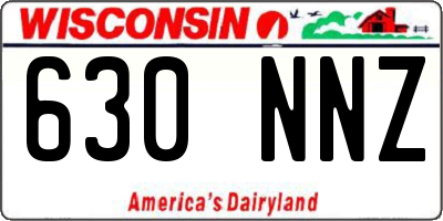 WI license plate 630NNZ