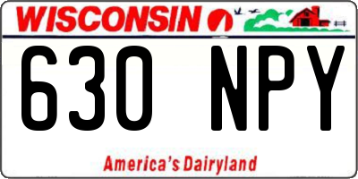 WI license plate 630NPY