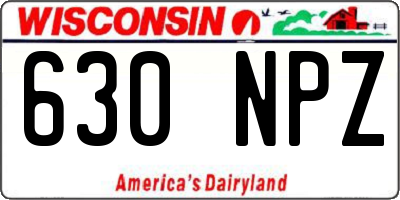 WI license plate 630NPZ
