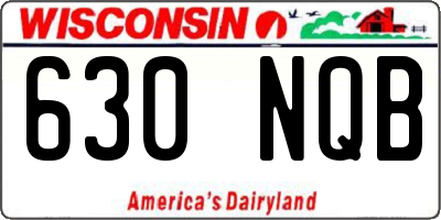 WI license plate 630NQB