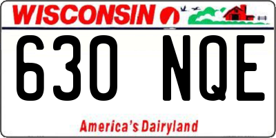 WI license plate 630NQE