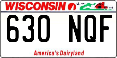 WI license plate 630NQF