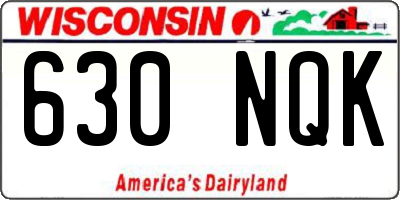 WI license plate 630NQK