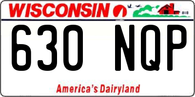 WI license plate 630NQP