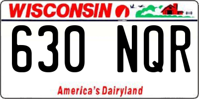 WI license plate 630NQR