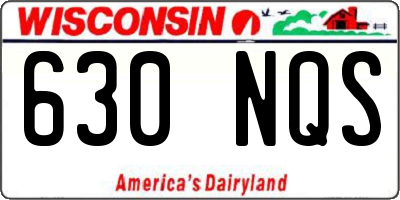 WI license plate 630NQS