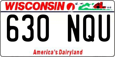 WI license plate 630NQU