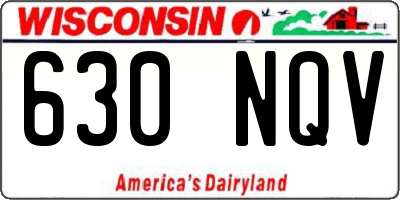 WI license plate 630NQV