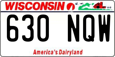 WI license plate 630NQW