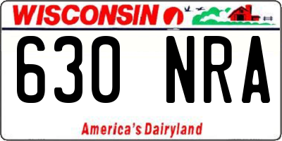WI license plate 630NRA