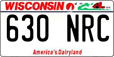 WI license plate 630NRC