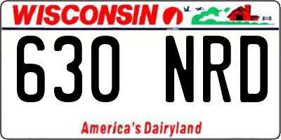 WI license plate 630NRD