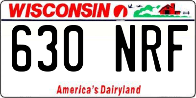 WI license plate 630NRF